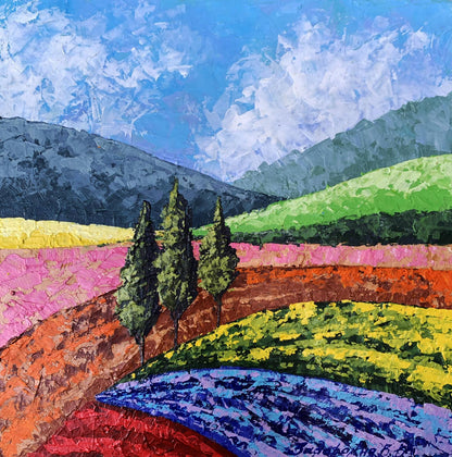 Oil painting Mountain Glade V. Zadorozhnya