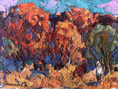 Oil painting Autumn is crimson Alex Ivanyuk