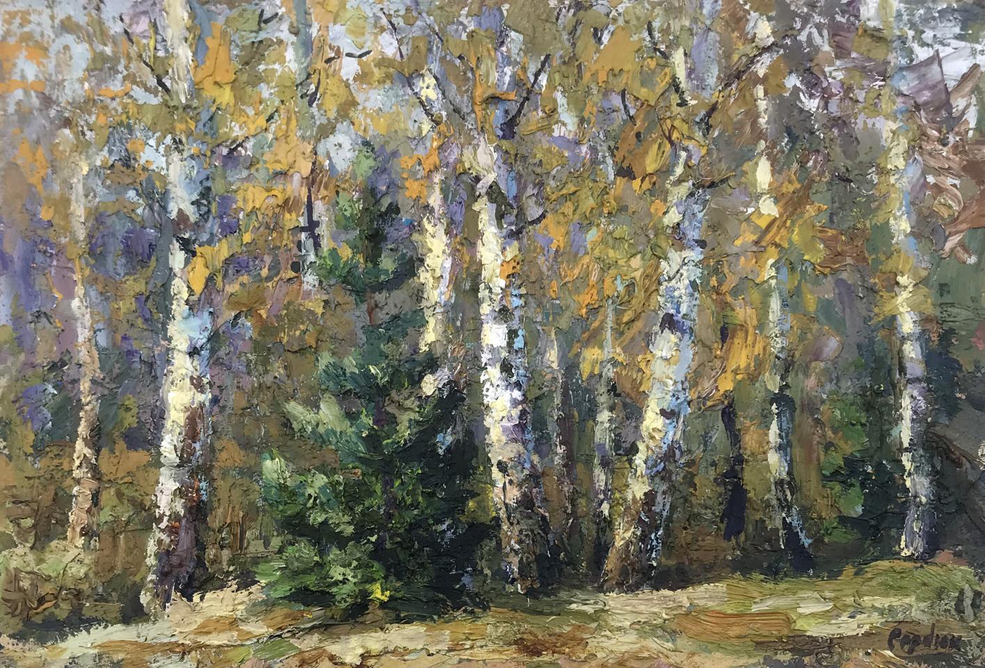 Oil painting Birch Grove Boris Serdyuk