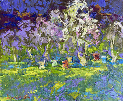 Oil painting Spring garden Alex Kalenyuk