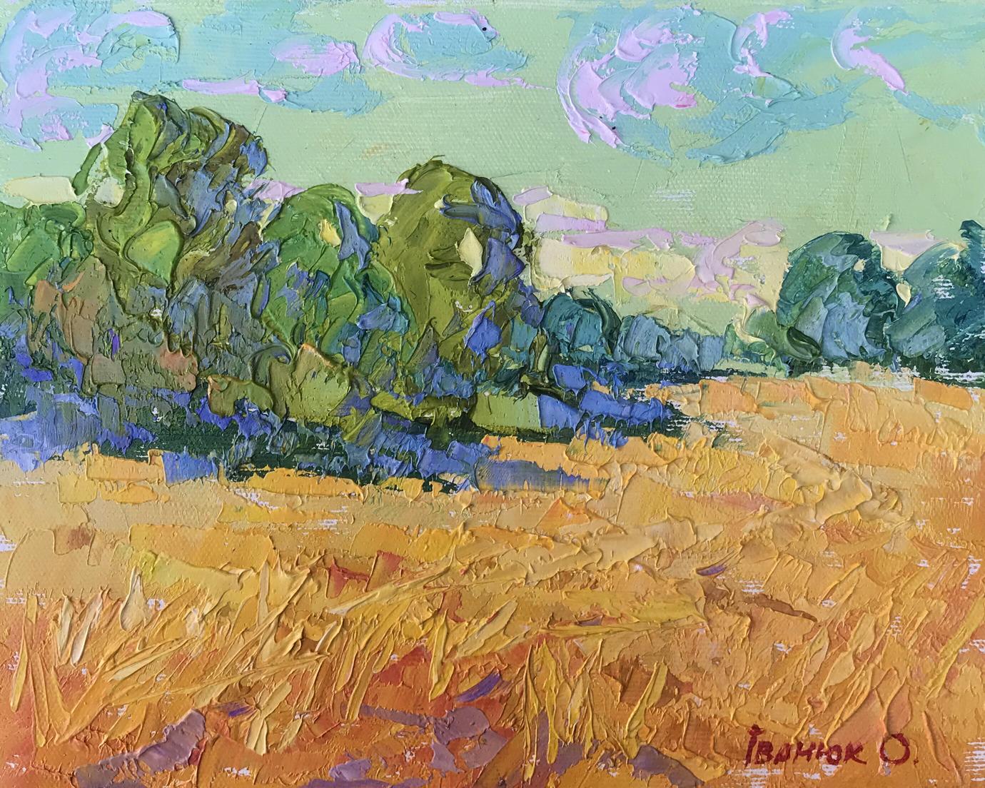 Oil painting Golden field Alex Ivanyuk