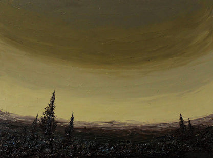 Oil painting Cloudy landscape Andriy Klishyn