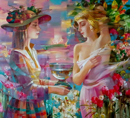 Abstract oil painting Morning nectar Anatoly Tarabanov