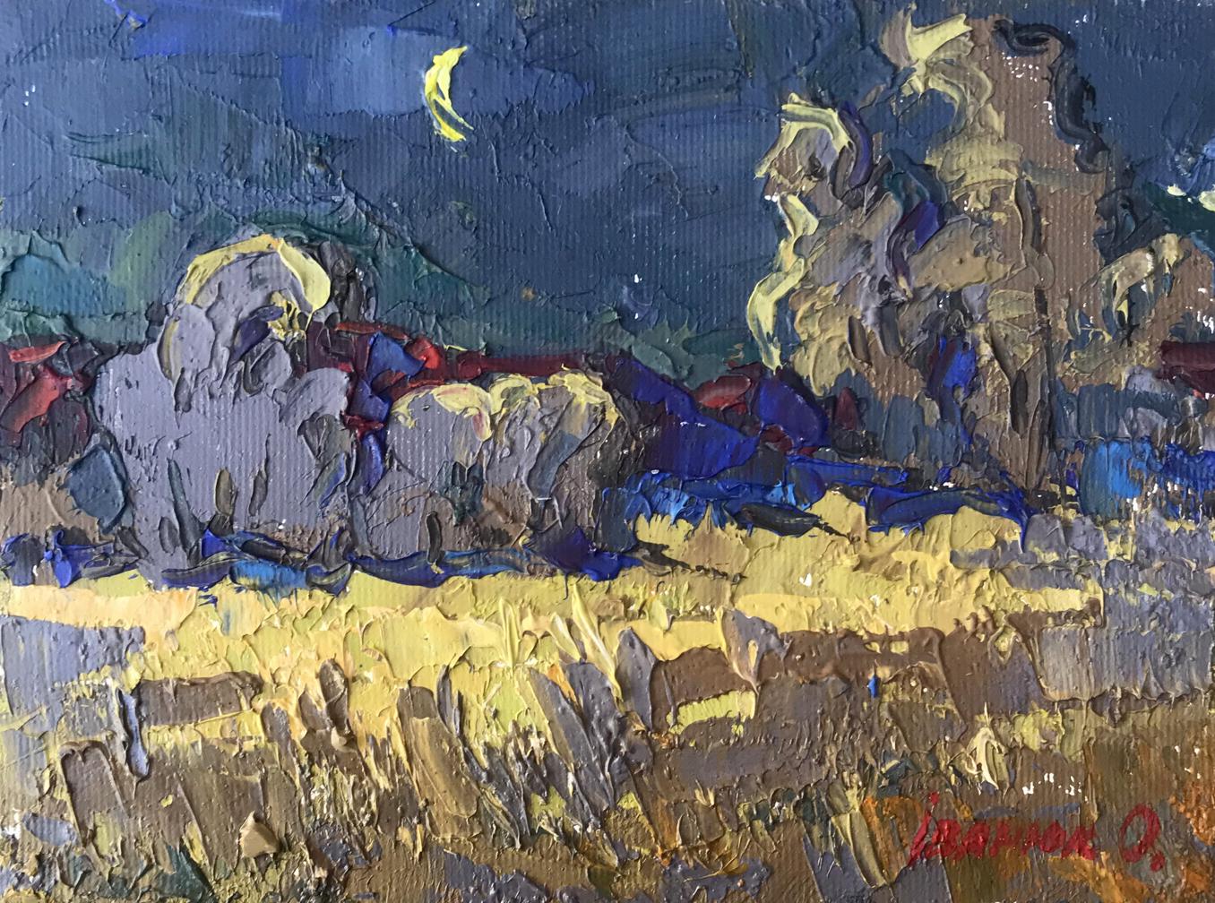 Oil painting Moonlit Pathway Alex Ivanyuk