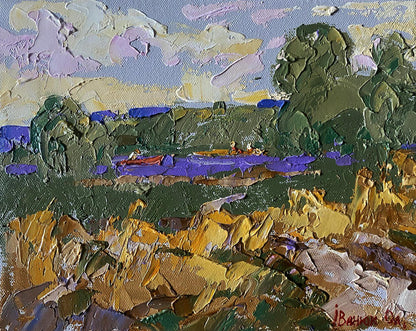 Oil painting Small river Oleksiy Ivanyuk