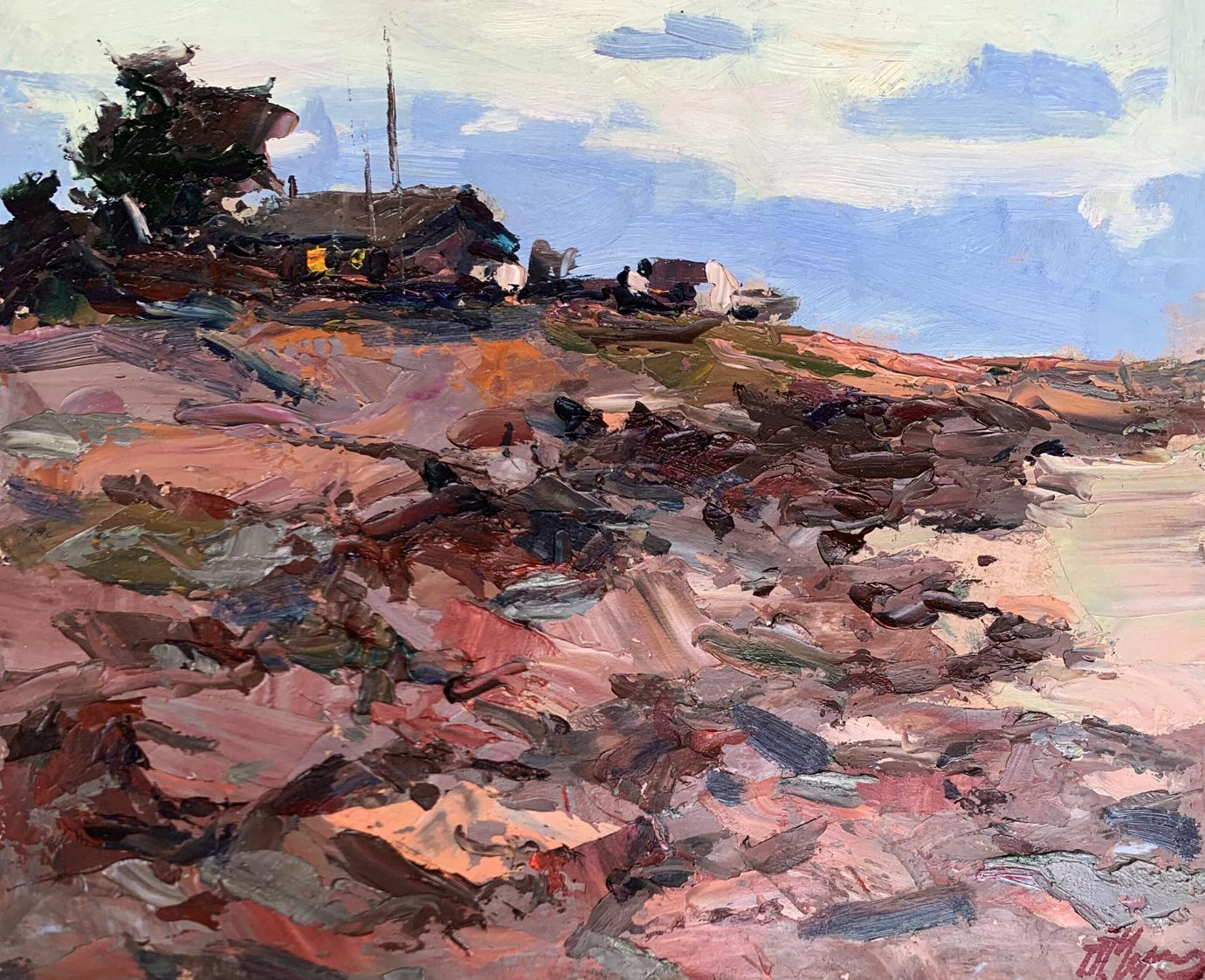 Oil painting Evening shore Oleksiyander Cherednichenko