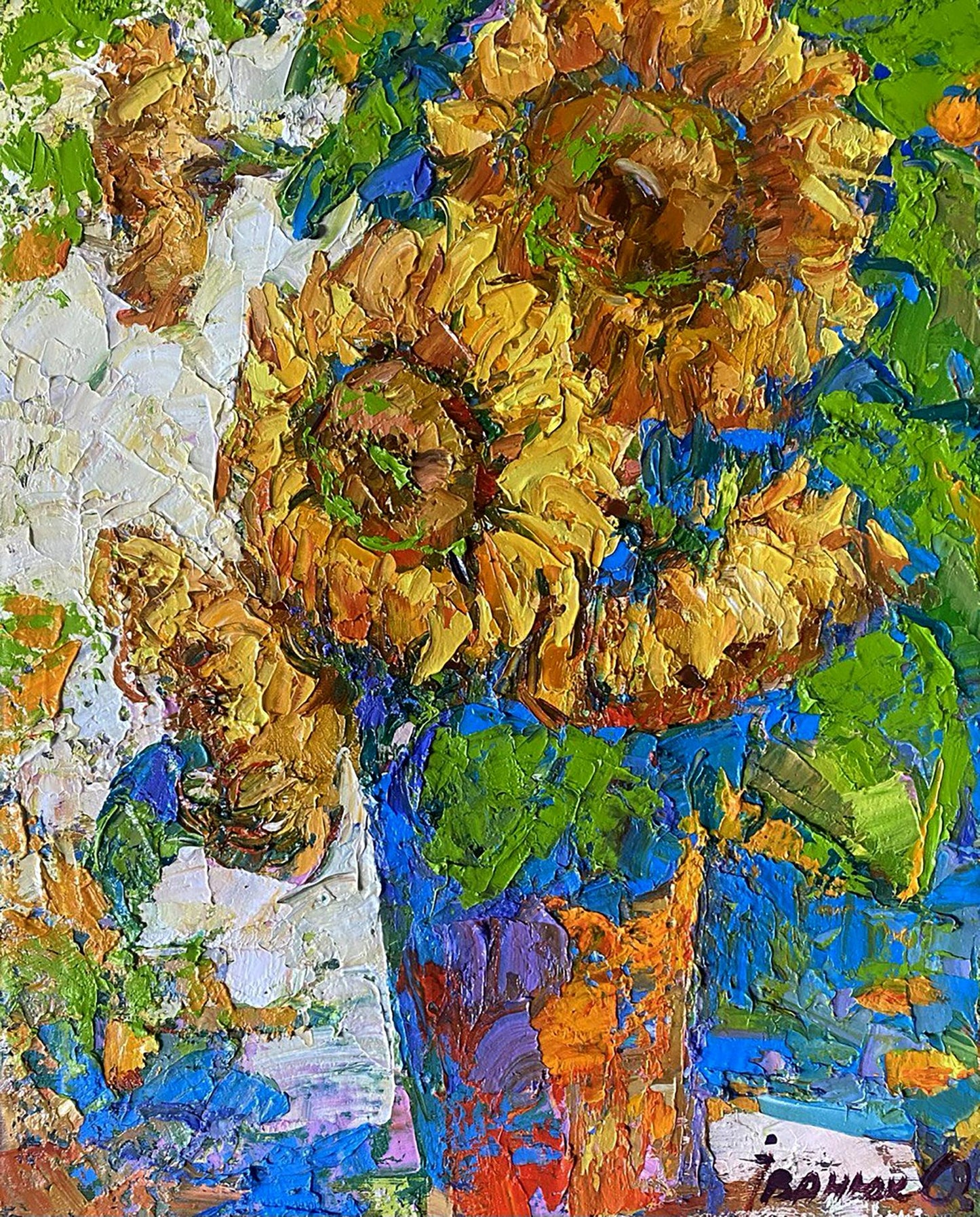 Oil painting Sunflowers Oleksiy Ivanyuk