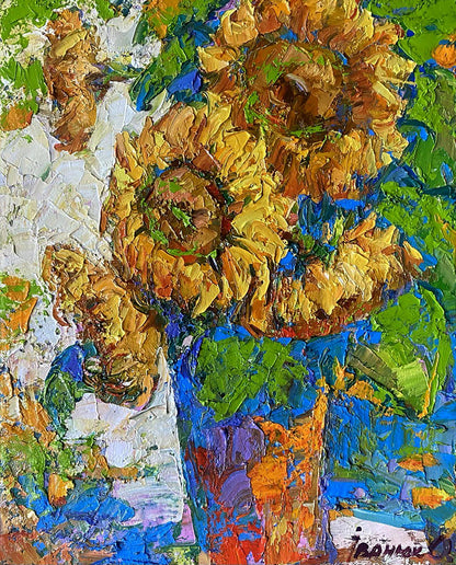 Oil painting Sunflowers Oleksiy Ivanyuk