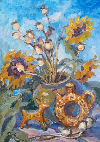 Oi painting Sunflowers Kovalenko Ivan Mikhailovich