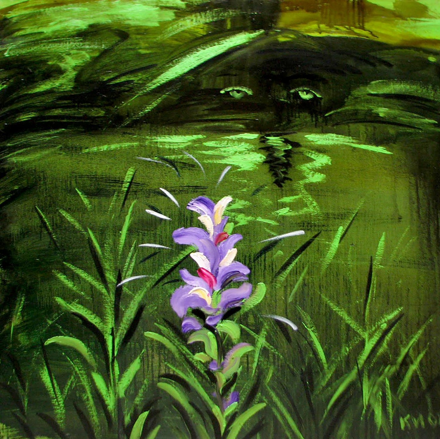Oil painting Iris Igor Konovalov