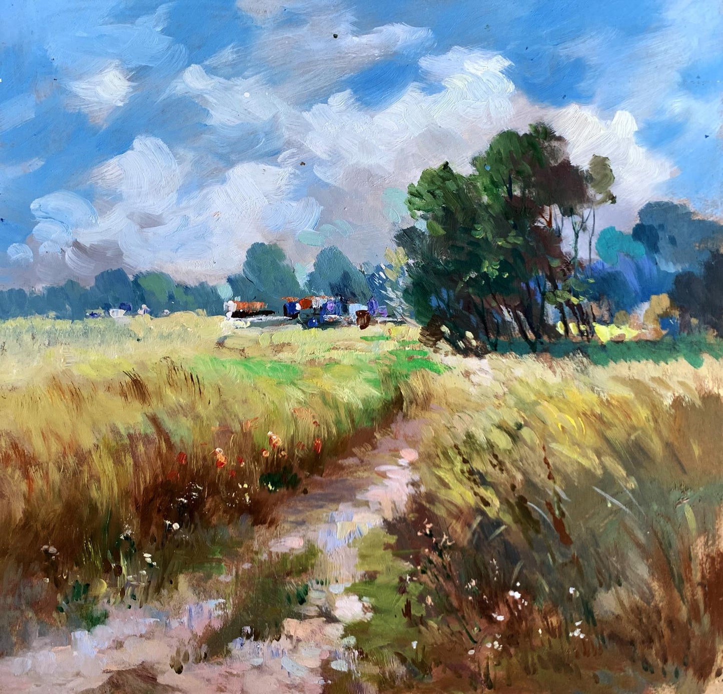 OIl painting Wheat field Yuriy Suprunchuk