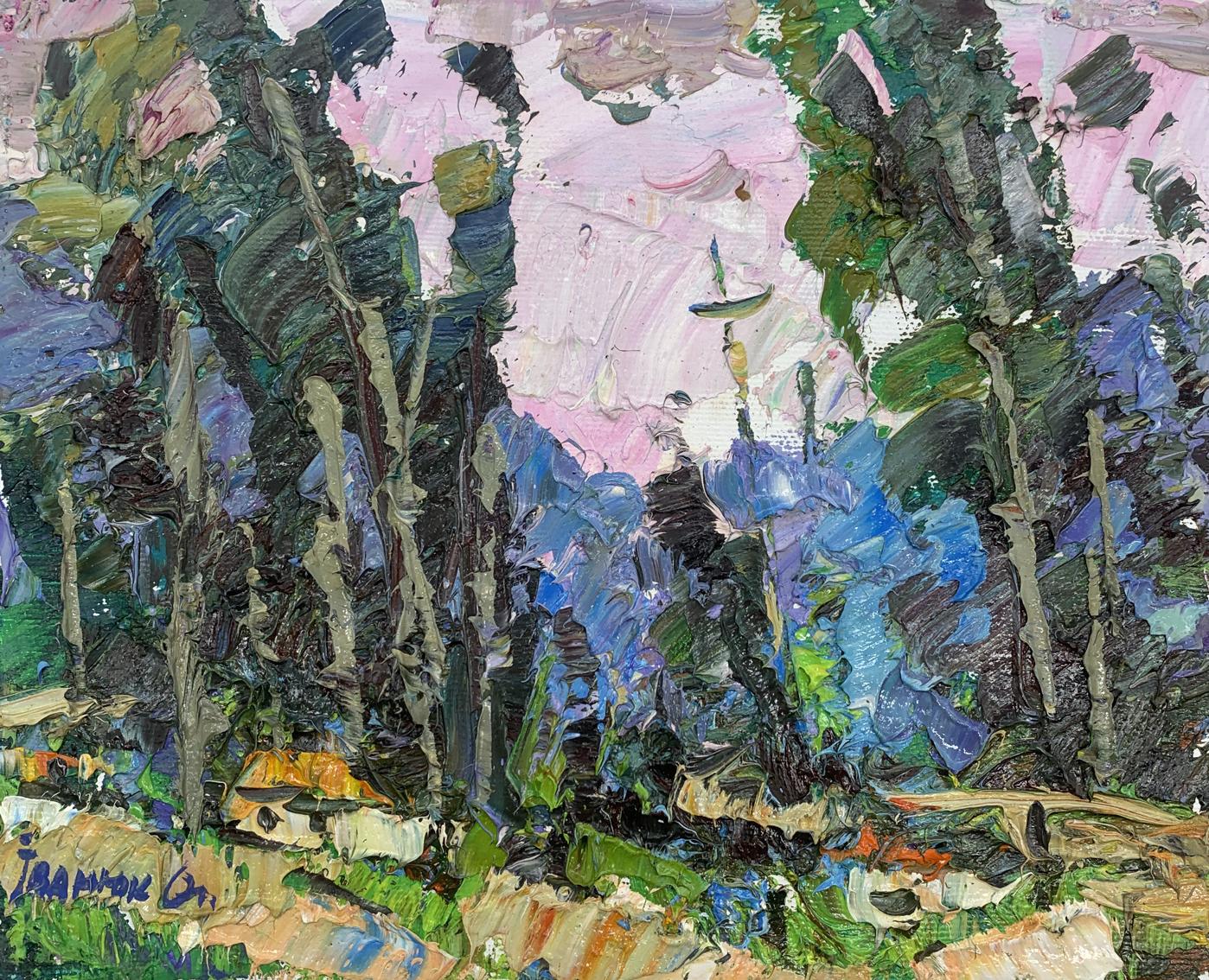 Oil painting The rustle of poplars Alex Ivanyuk