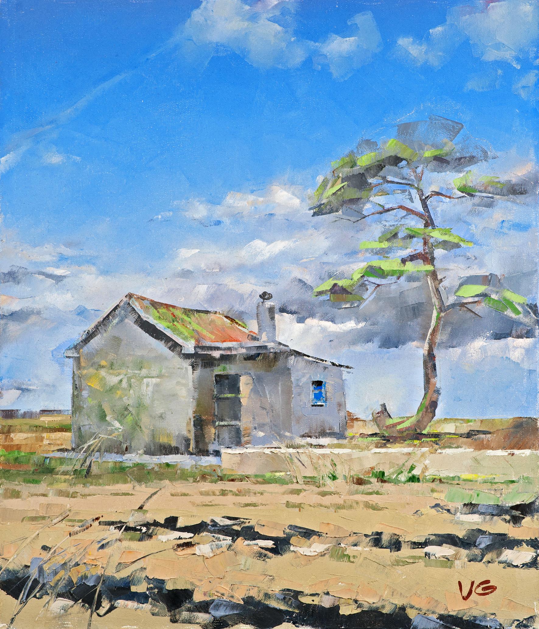 Oil painting House with history Volodymyr Gluhomanyuk