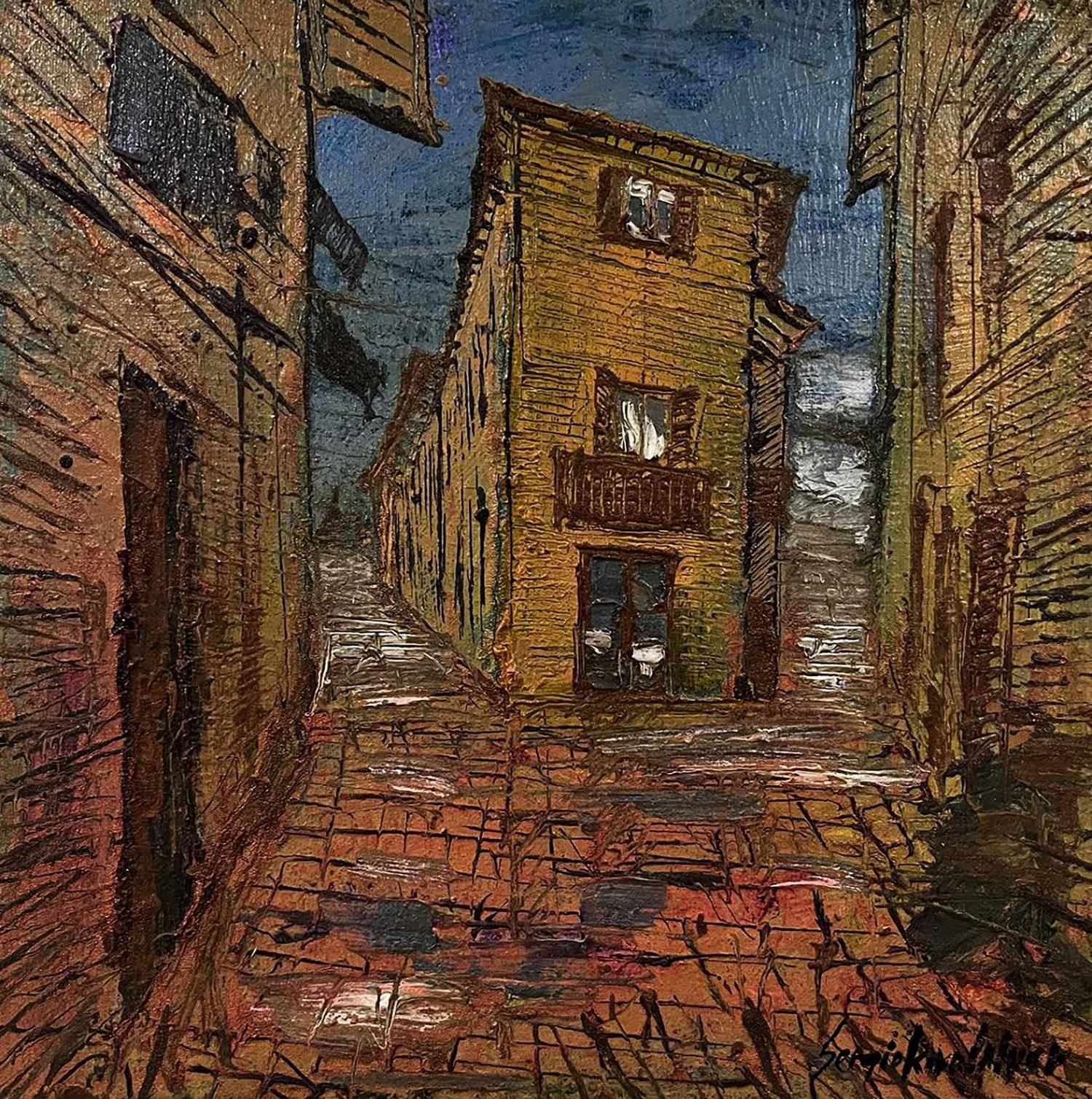 Oil painting Urban slums Serhiy Kovalev