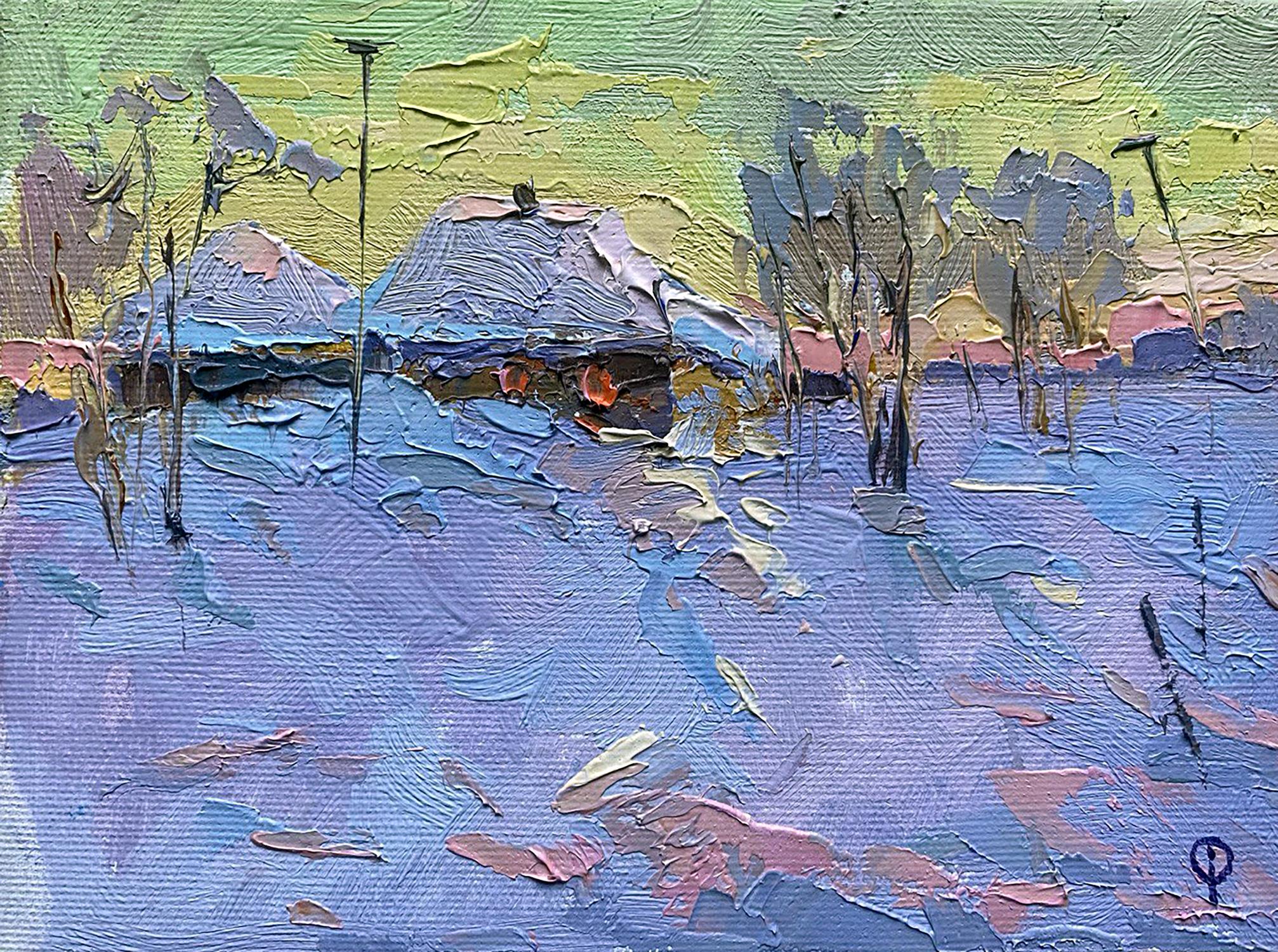Oil Painting Village landscape 
