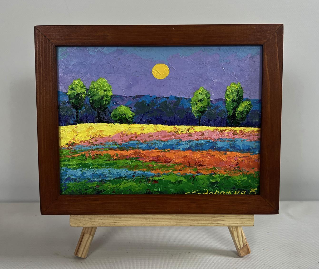 Oil painting Sounds of birds over the summer expanse V. Zadorozhnya