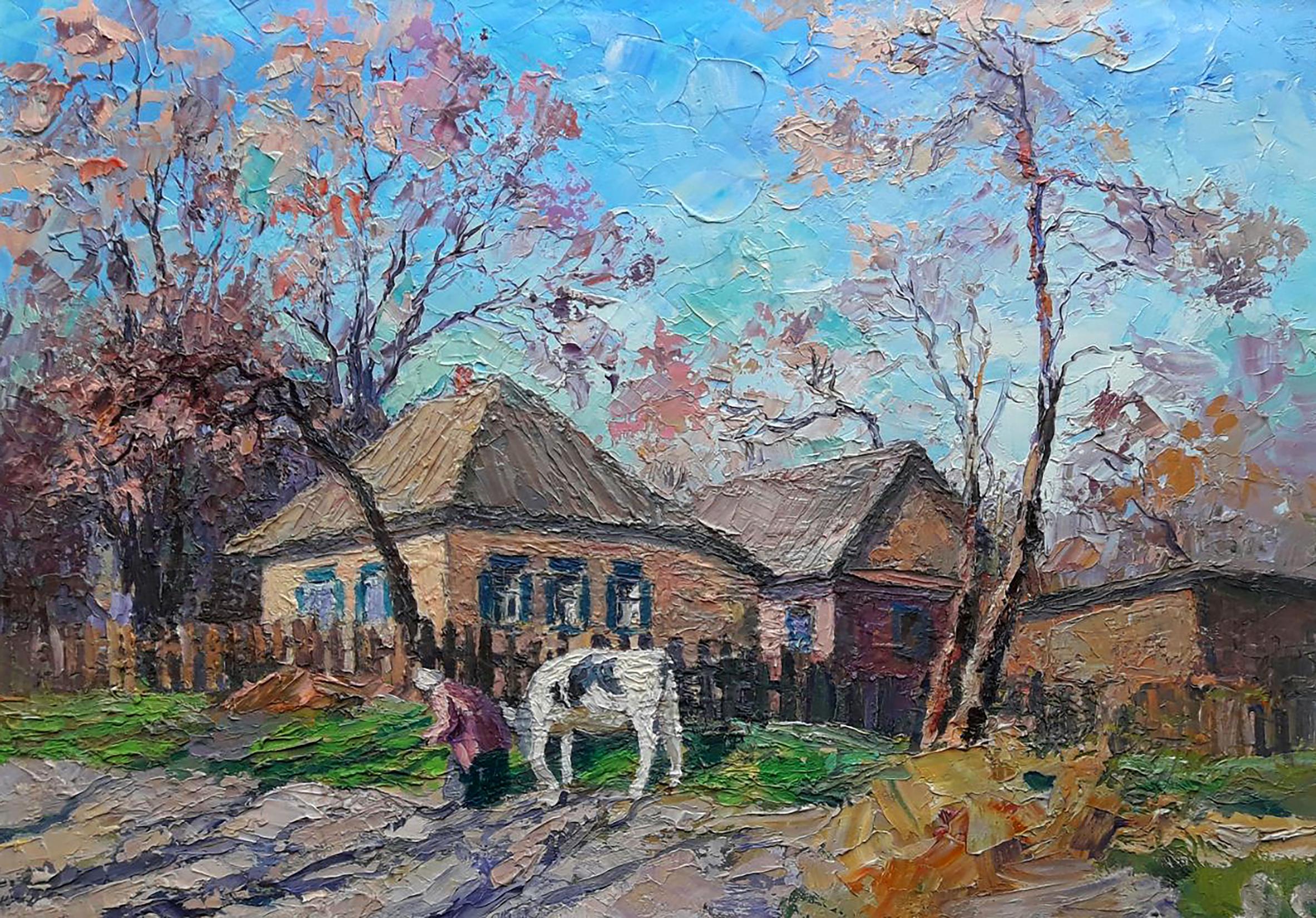 Oil painting Rural landscape Boris Serdyuk