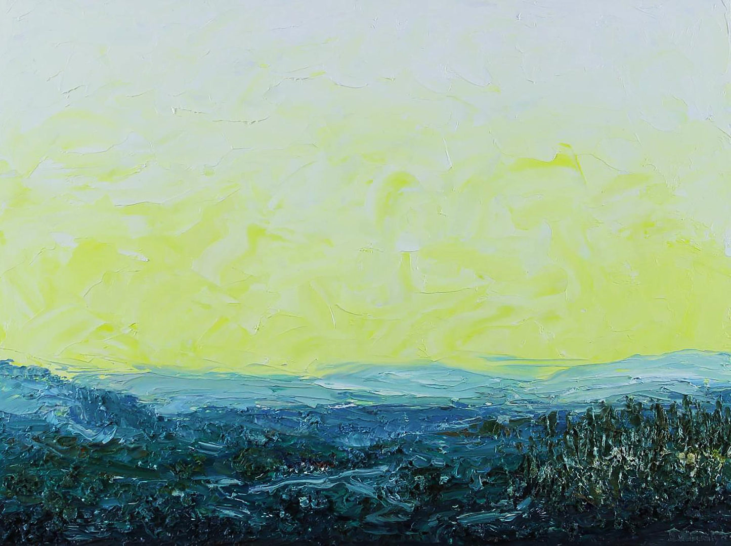 Oil painting Yellow landscape Andriy Klishyn