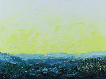 Oil painting Yellow landscape Andriy Klishyn