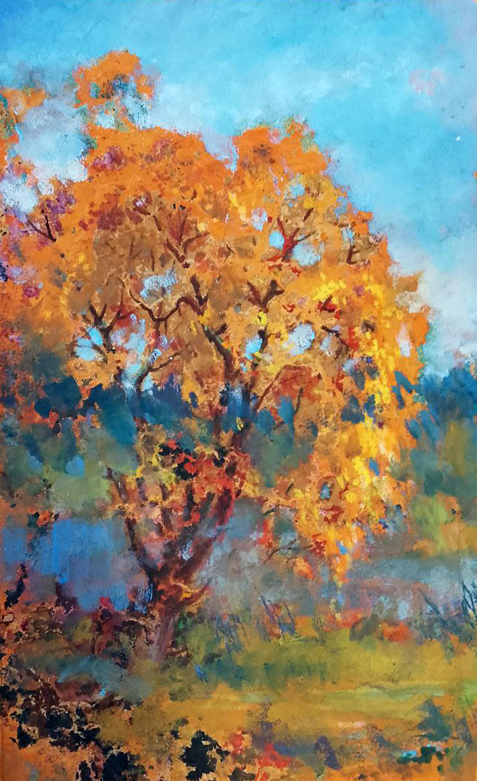 Oil painting Yellowed tree Anatolii Duhnevich