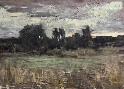 Oil painting In October Volodymyr Pashchenko