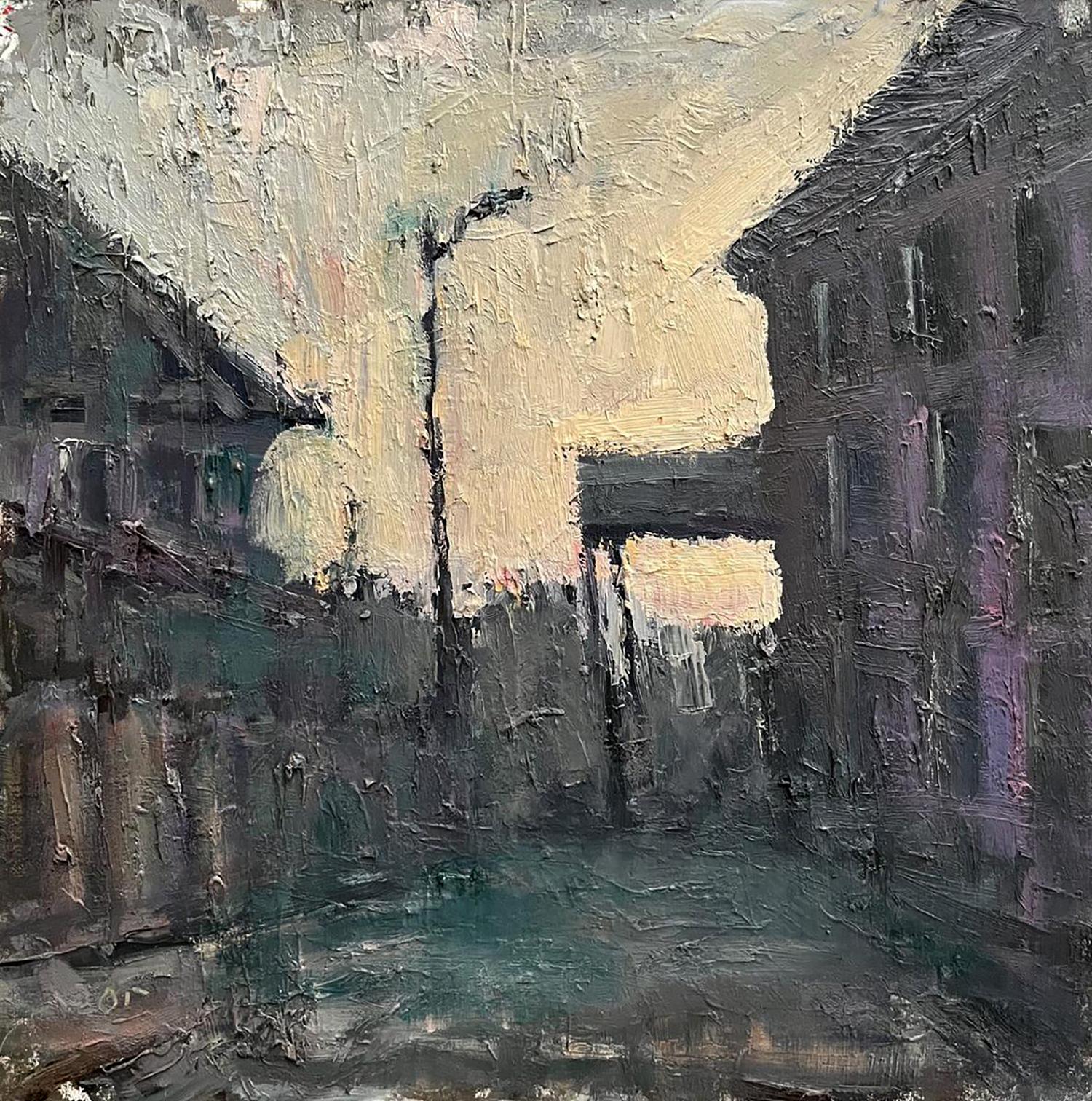 Oil painting Old town Volodymyr Pashchenko