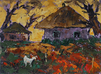 Oil painting Autumn flock Oleksiy Ivanyuk