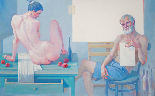 Acrylic painting Almost Satyr Nicolay Butkovsky