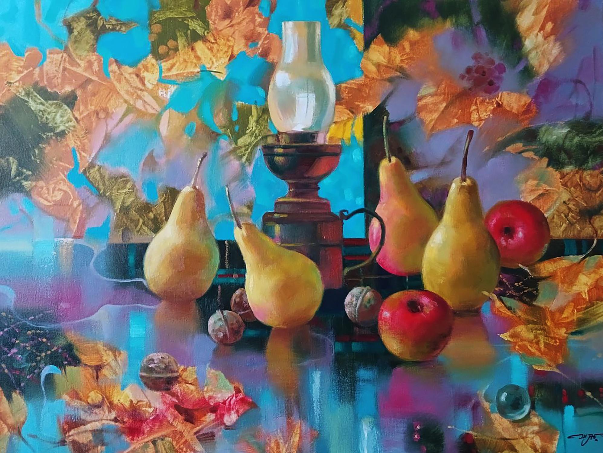 Abstract oil painting Autumn still life Anatoly Tarabanov