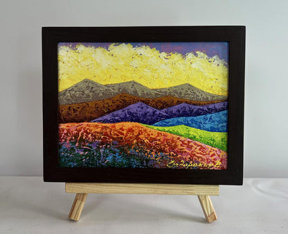 Oil painting Observing a natural phenomenon V. Zadorozhnya