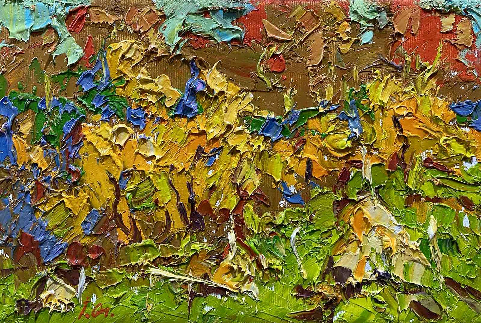Oil painting autumn