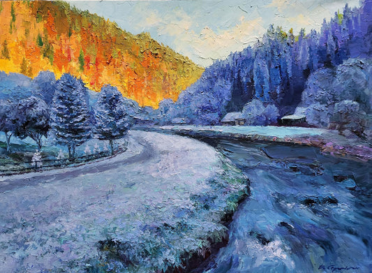 Oil painting Morning frost Boris Serdyuk