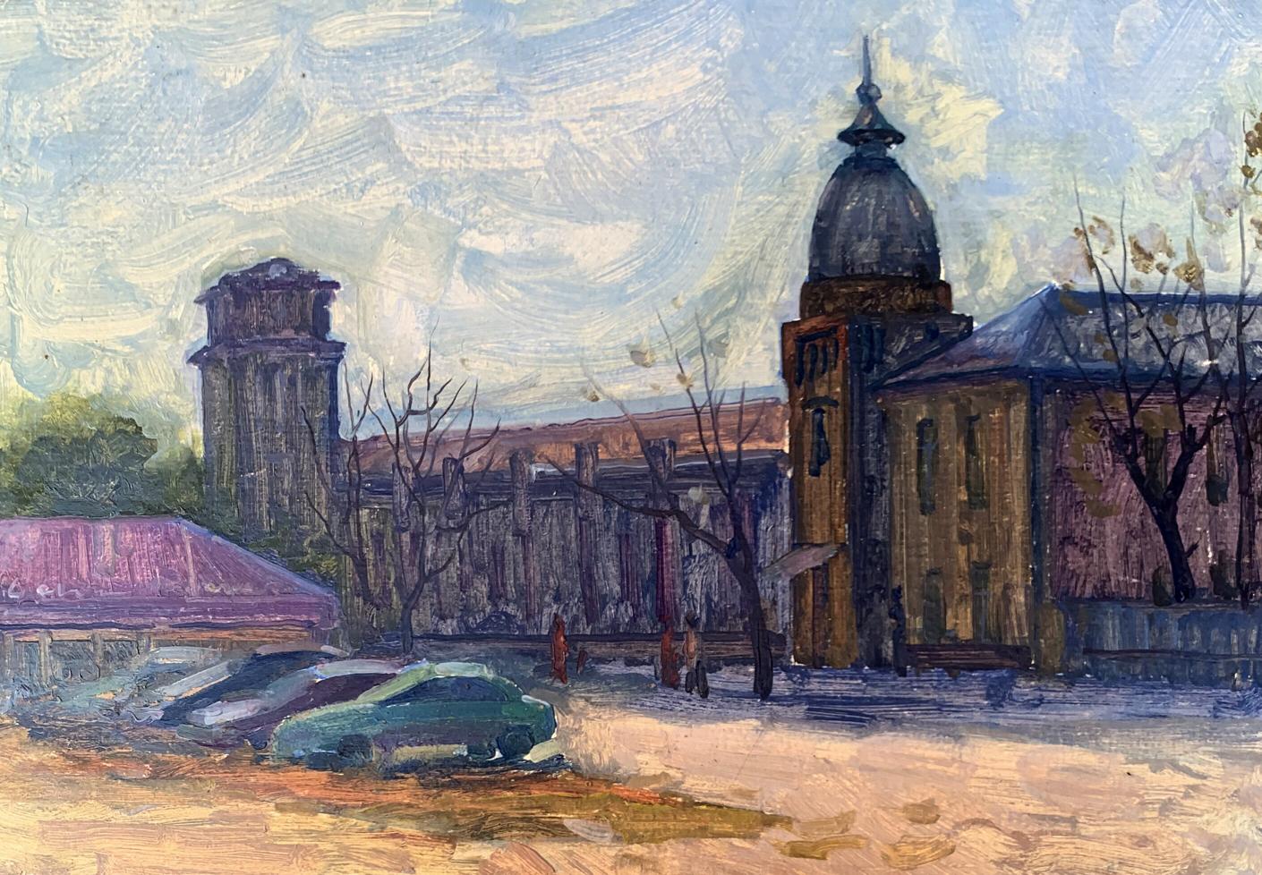 Oil painting City center Peter Dobrev