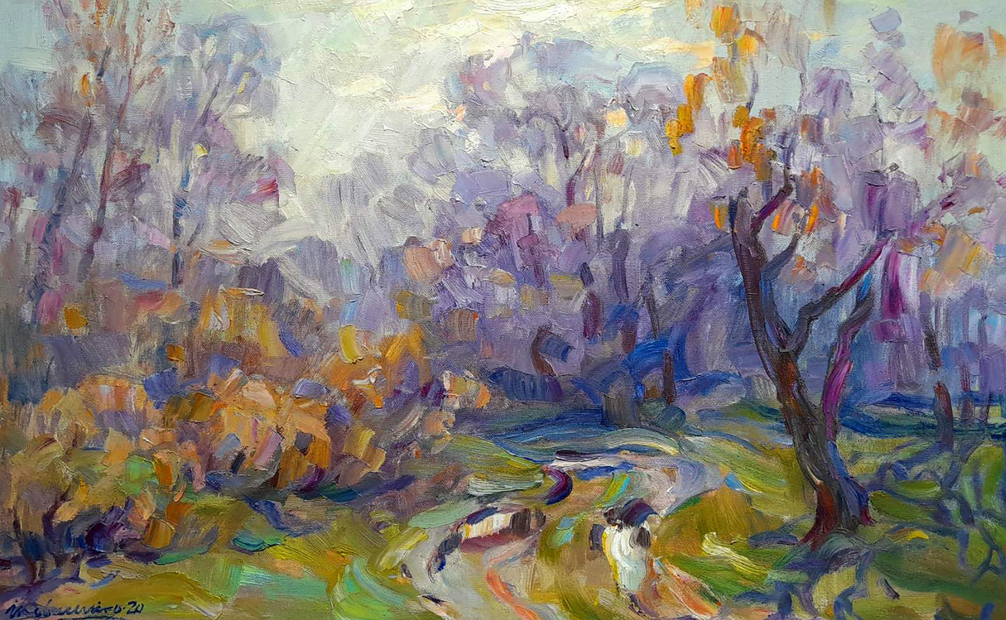 Oil painting Autumn forest Ivan Kovalenko