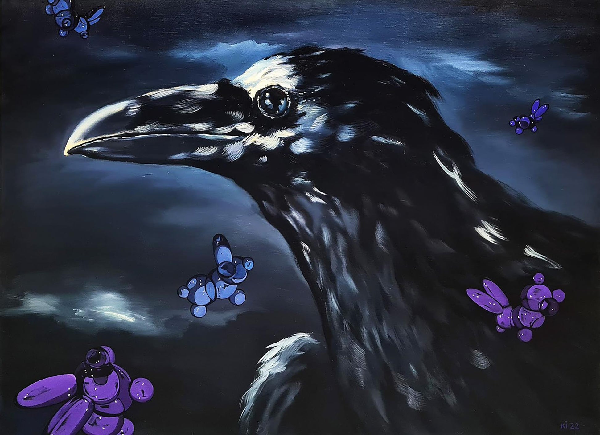 Oil painting Crow Igor Konovalov