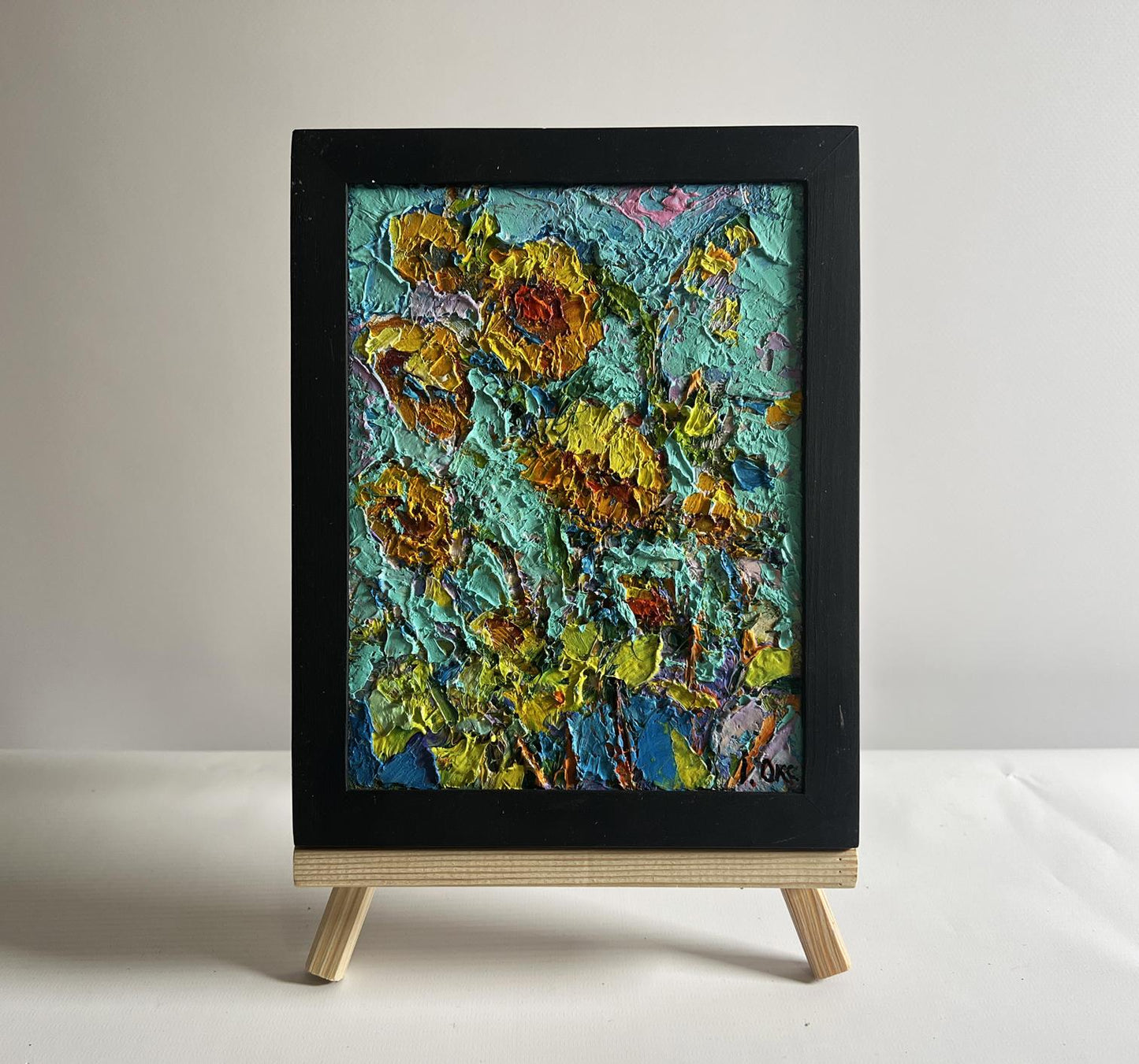 Oil painting Sunflowers in the field Oksana Ivanyuk