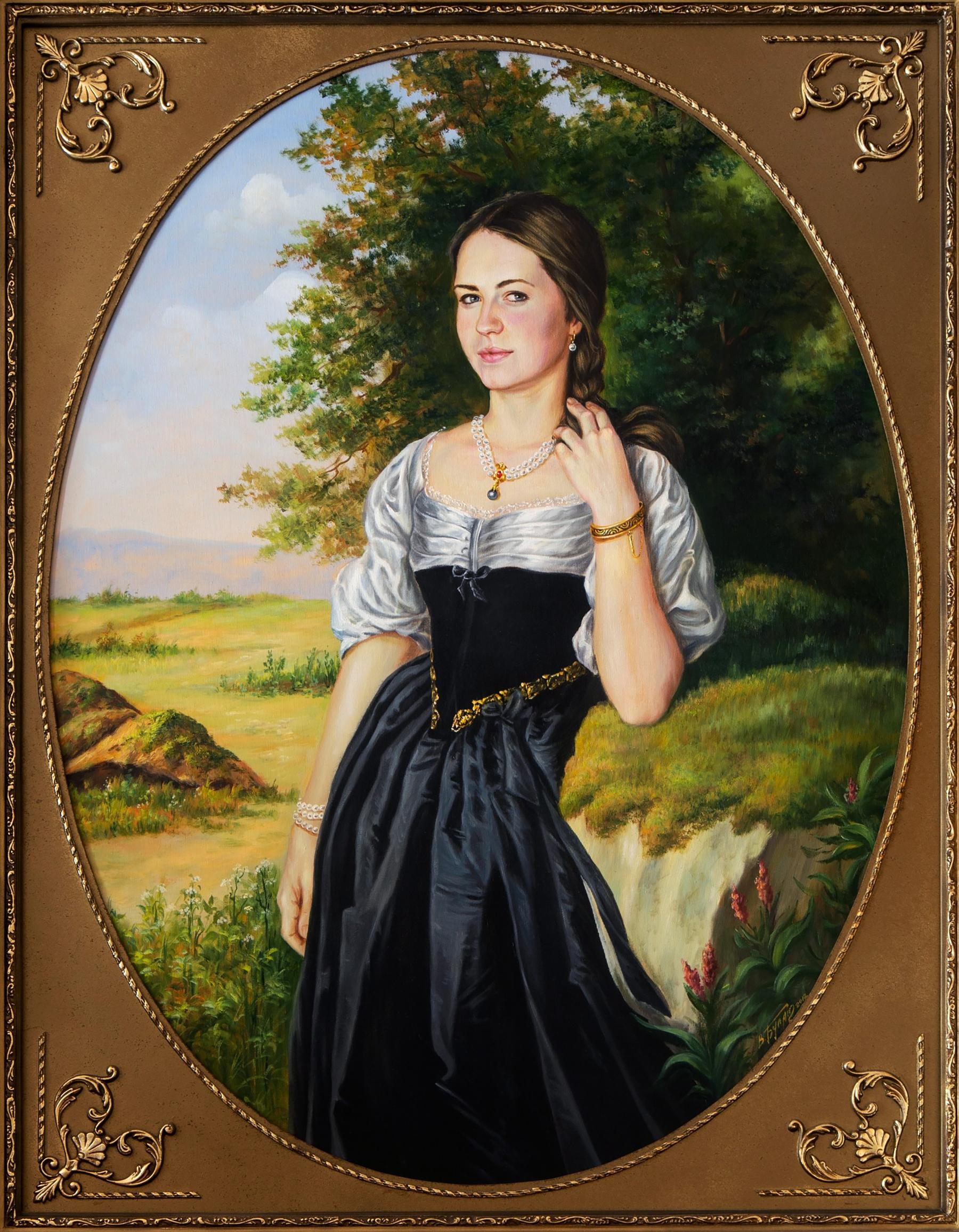 Oil painting Portrait of Maria Valeriy Bulat