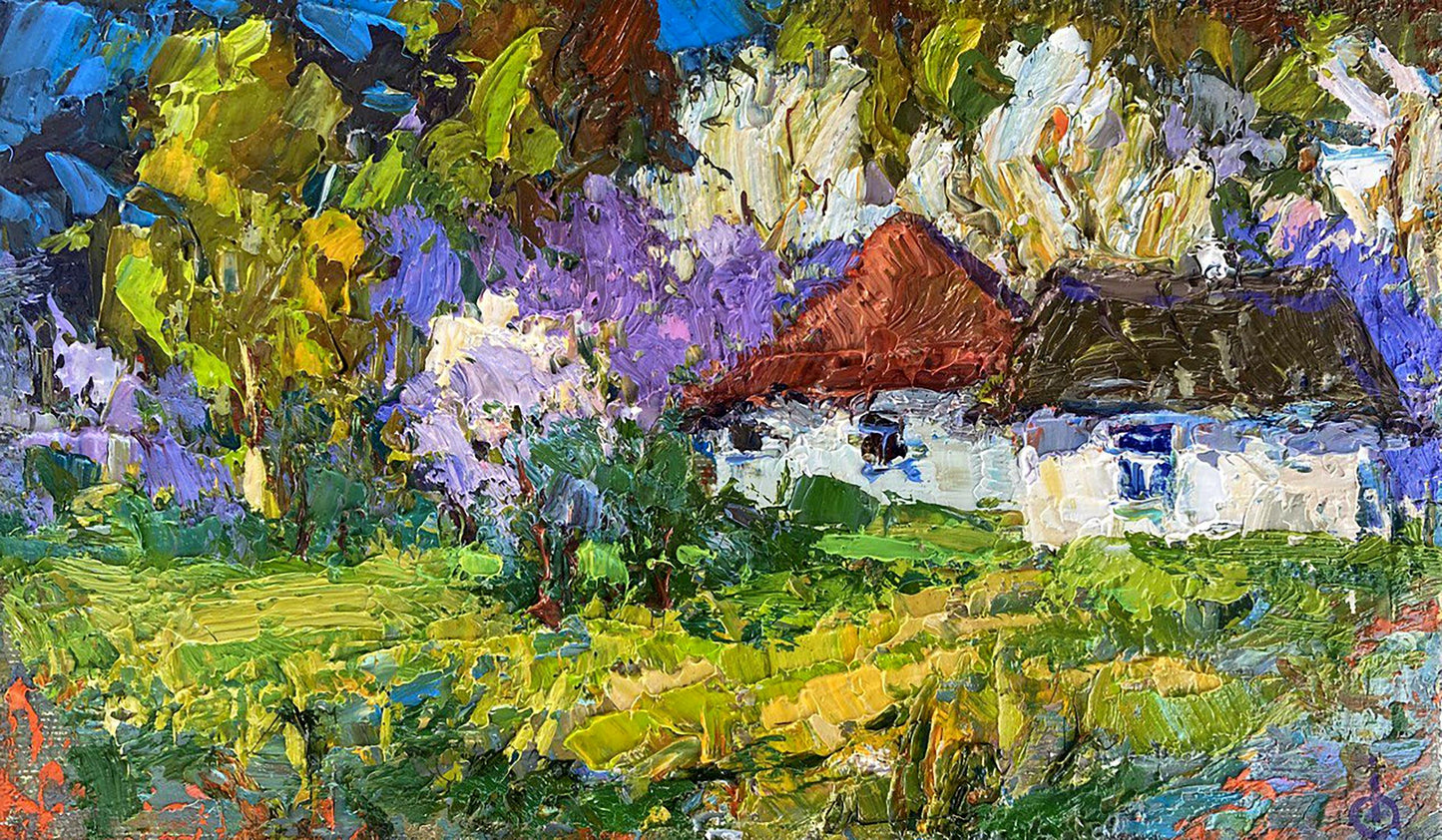 Oil painting In the spring shade Oksana Kalenyuk