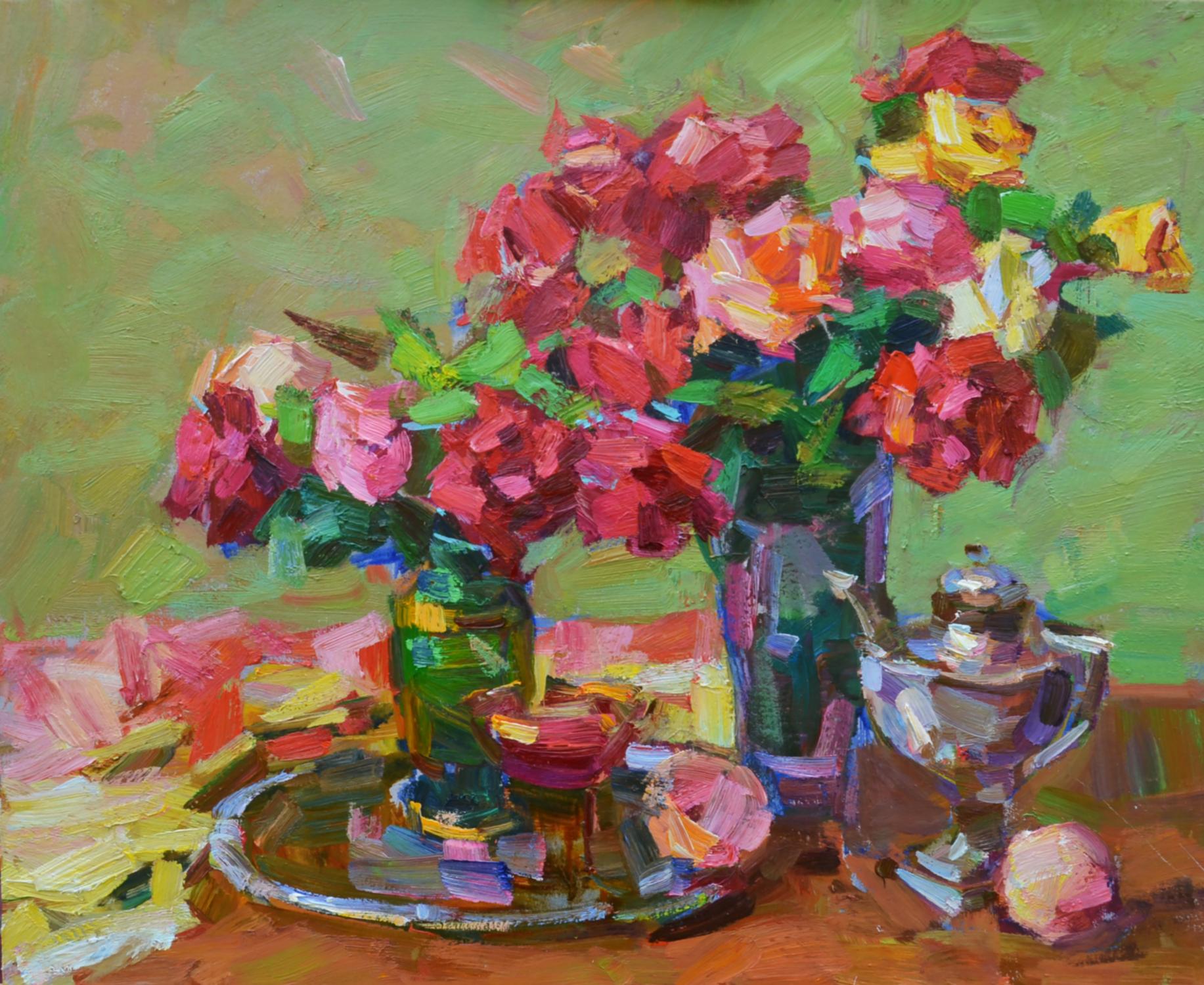 Oli painting Bouquets of roses Pereta Vyacheslav