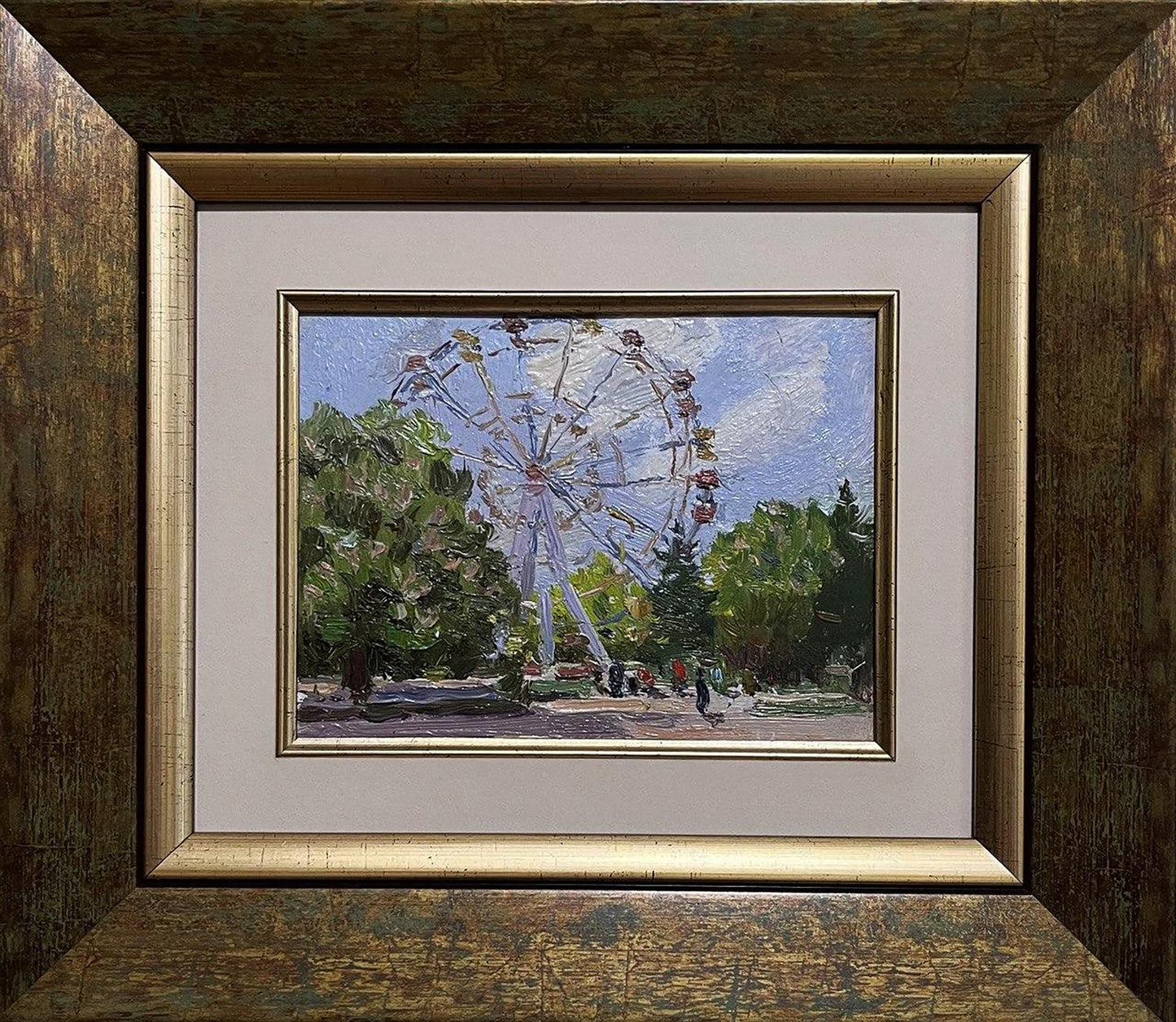 Oil painting Ferris wheel Yury Konovalov