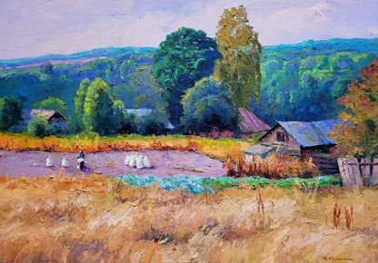 Oil painting Harvesting Boris Serdyuk
