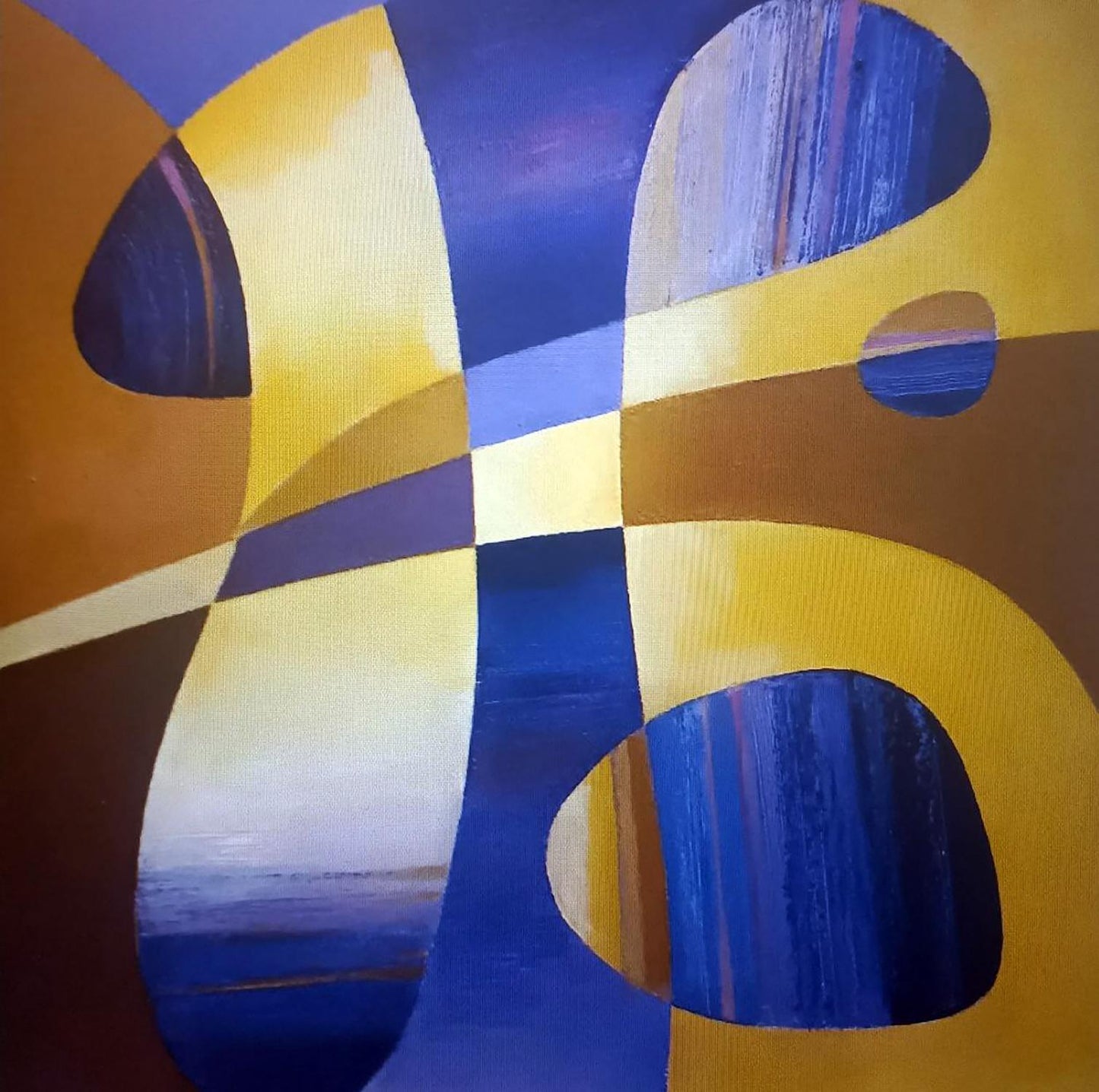 Oil painting Blue shapes Alexander Strashevich