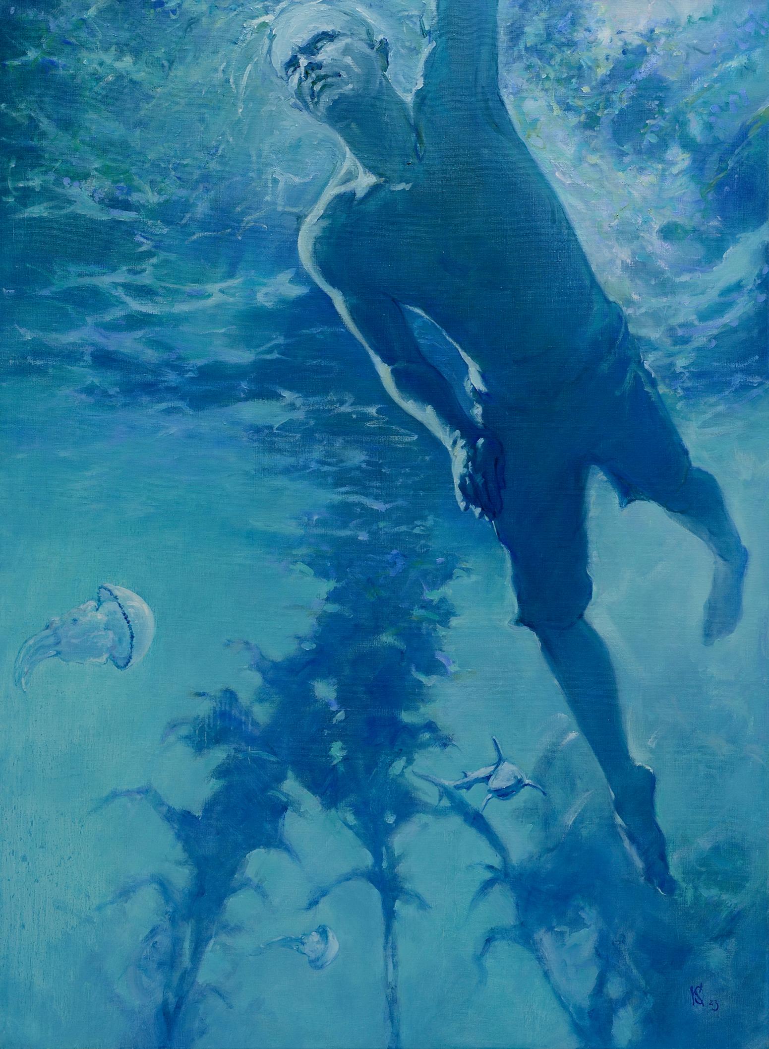 Oil painting Shark Oleg Kateryniuk
