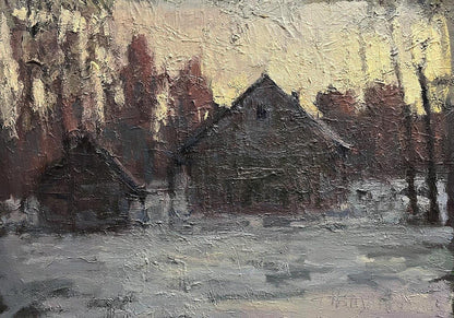 Oil painting Evening has come Volodymyr Pashchenko