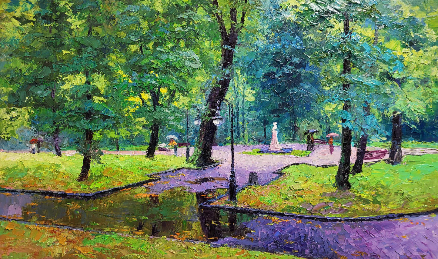 Oil painting City park Boris Serdyuk