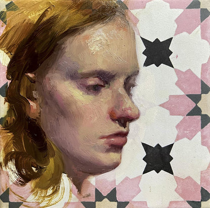 Oil painting Portrait of a woman Helena Annam Butt