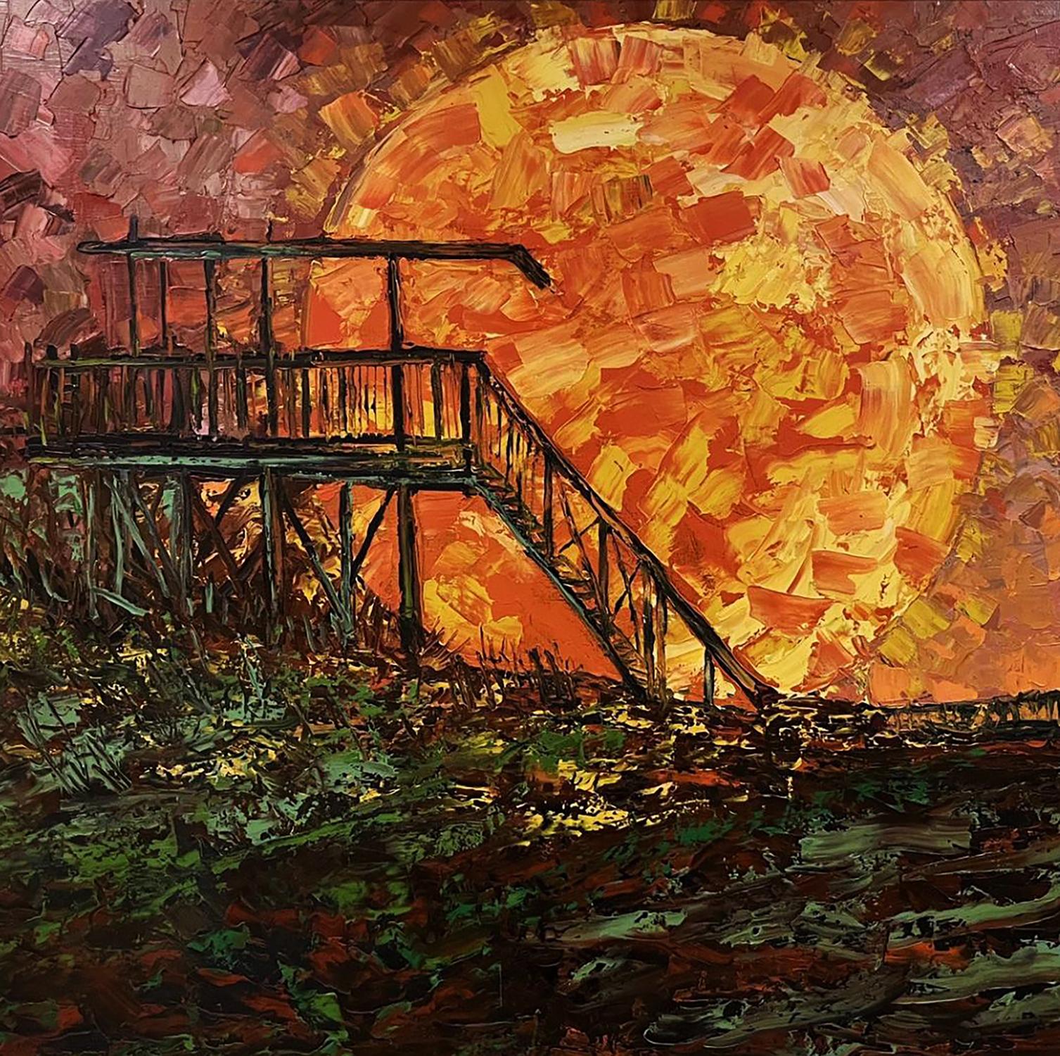 Oil painting Sunrise sunset Serhiy Kovalev