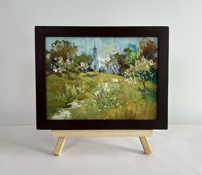 Oil painting The road to the church Yuriy Suprunchuk