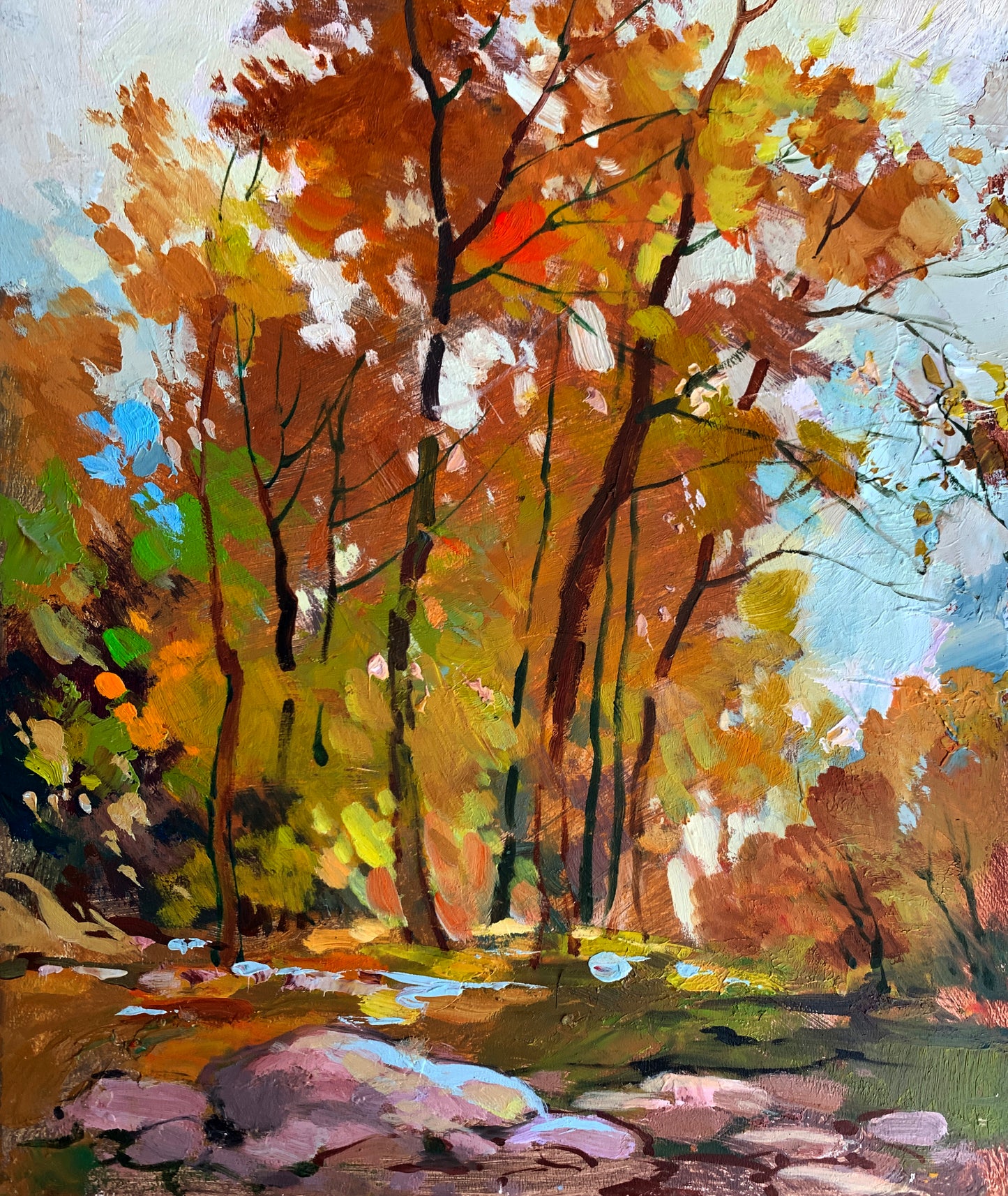 OIl painting Fallen leaves Yuriy Suprunchuk