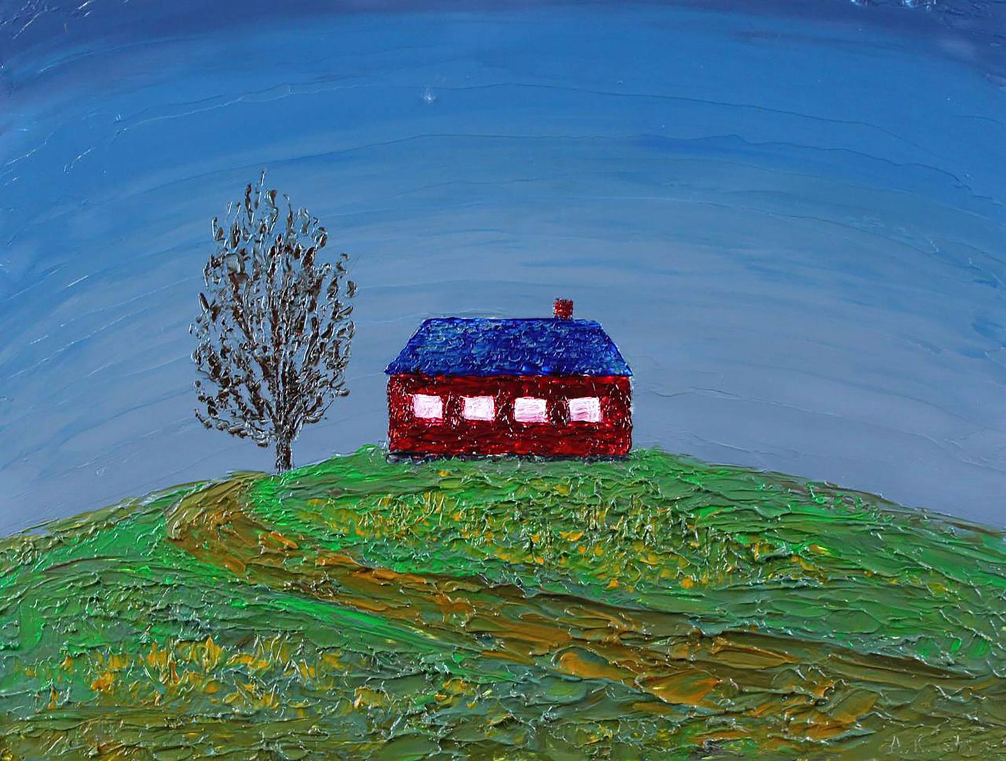 Oil painting House on the Hill Andriy Klishyn